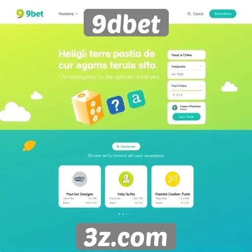 Navegação e design do site 9dbet